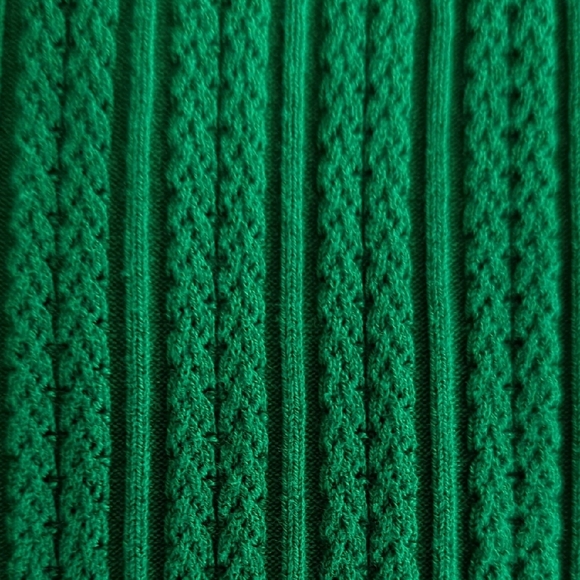 Green Ribbed Knit Top - Picture 3 of 4